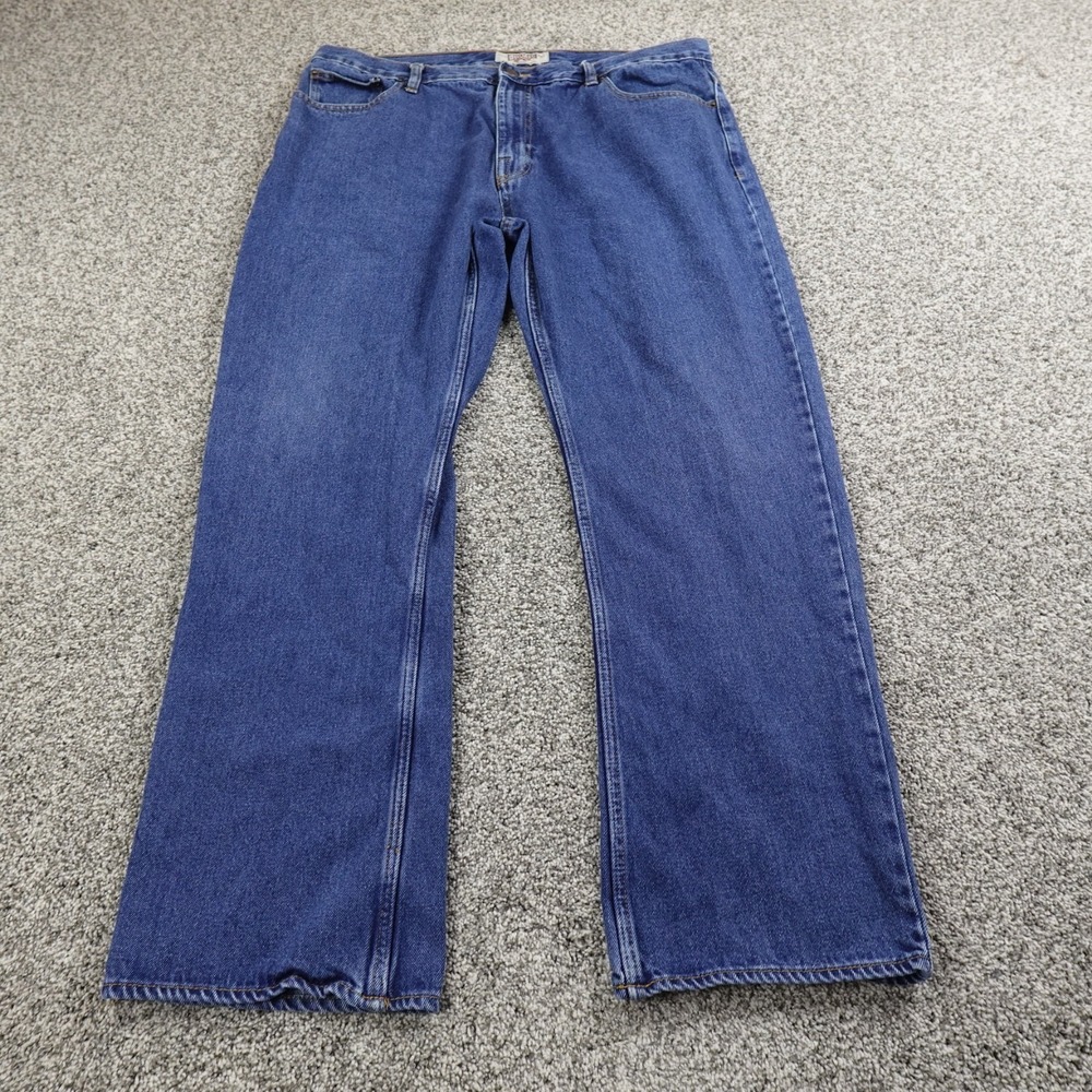 VTG Big Mac Jeans Mens 38X32 Dark Blue Denim Baggy Loose Straight Workwear Work